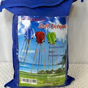 Octopus Kite 3 Pack Polyester Soft Fabric Active Fun Outdoor Toys New Hengda